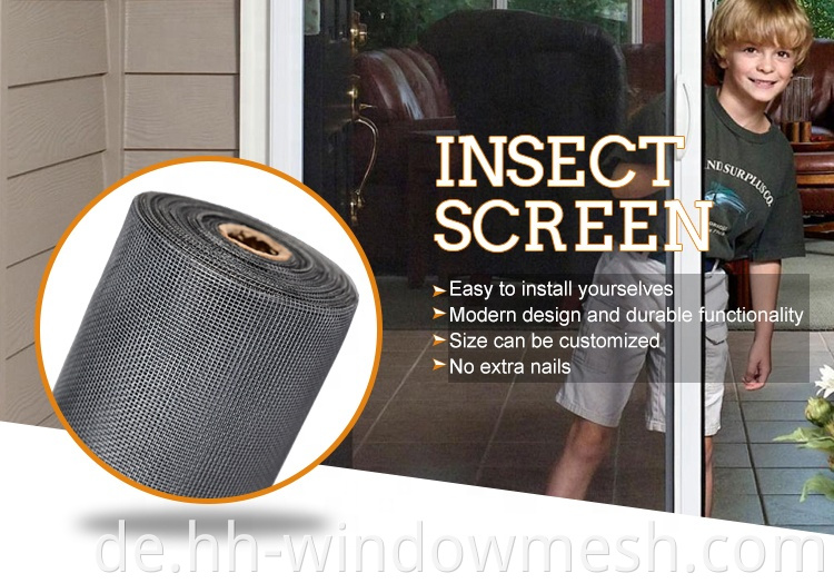 Fiberglas -Fensterbildschirm Anti -Insekt -Mücken staubdestellte Bildschirmnetze